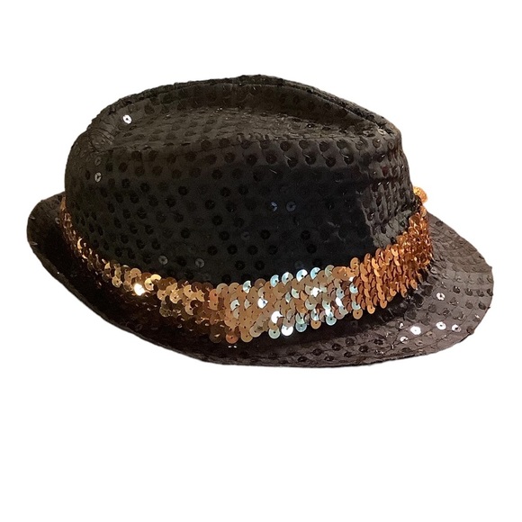 Kids Black and Gold Saints Fedora Hat - Picture 5 of 6